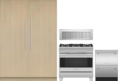 5 Piece Package Includes Refrigerator, Freezer, Range, Hood And Dishwasher